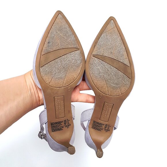 CHRISTIAN SIRIANO Kadence Slingback Kitten Heel Pumps with Pointy Toe in Orchid - Picture 8 of 15